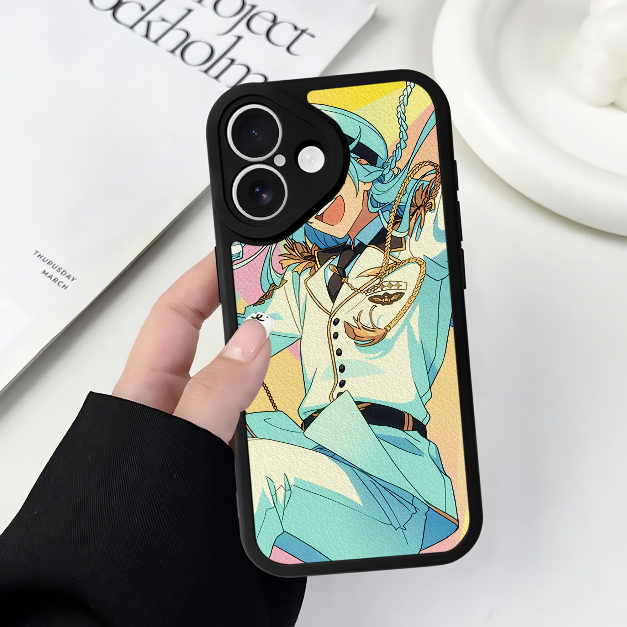 （画像用） あんさんぶるスターズ! Ensemble Stars 【iPhone 16シリーズ対応】シリコンスマホケース（レザー調） 材質：シリコン